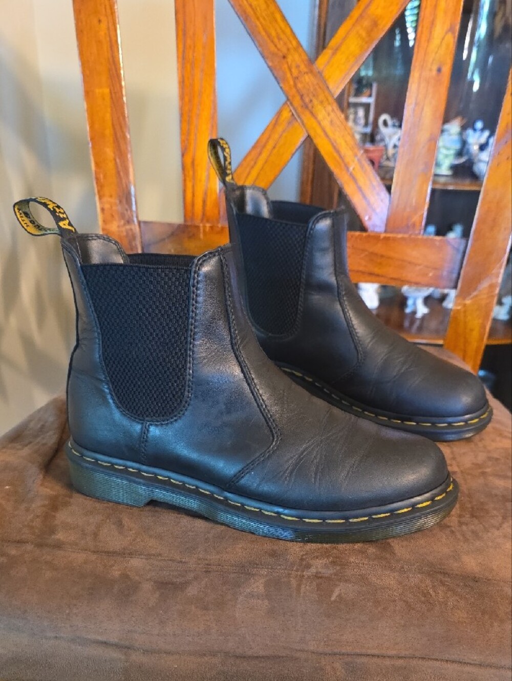 Dr. Martens 2976 Women's 8 Smooth Leather Chelsea Black Boots Docs Doc Marten - Picture 5 of 16